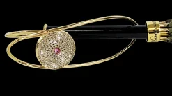 Il Marchesato Precious Khaki Umbrella with Crystal Medallion Best