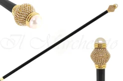 Il Marchesato Precious knob with crystals and pearl Outlet