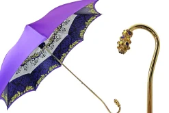 Il Marchesato Precious purple umbrella with yellow crystals Fashion