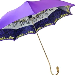 Il Marchesato Precious purple umbrella with yellow crystals Fashion