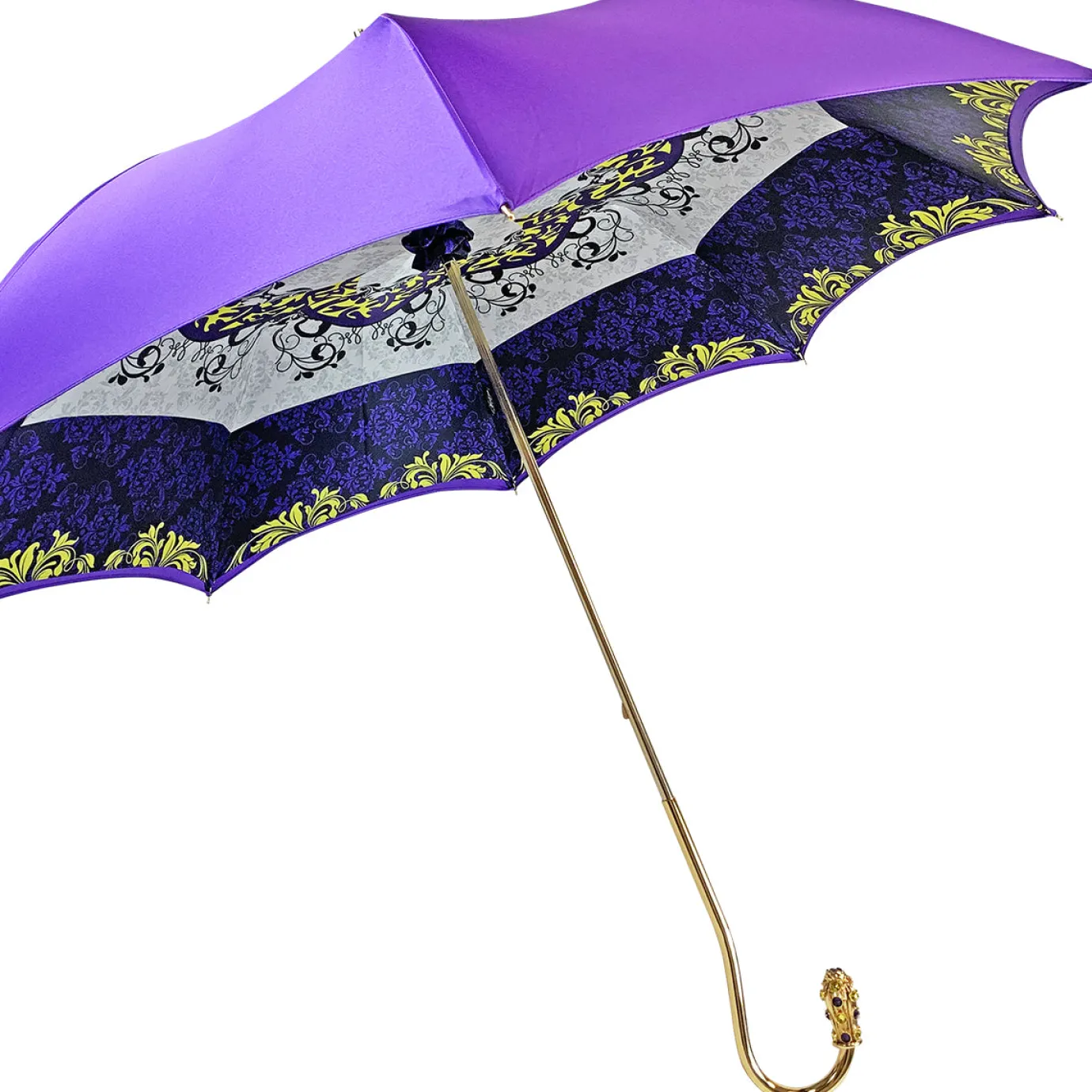 Il Marchesato Precious purple umbrella with yellow crystals Fashion