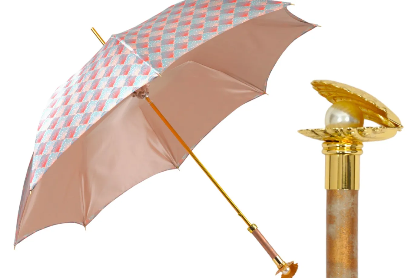 Il Marchesato Premium Craft Umbrella with Gold-Plated Metal Shell Sale