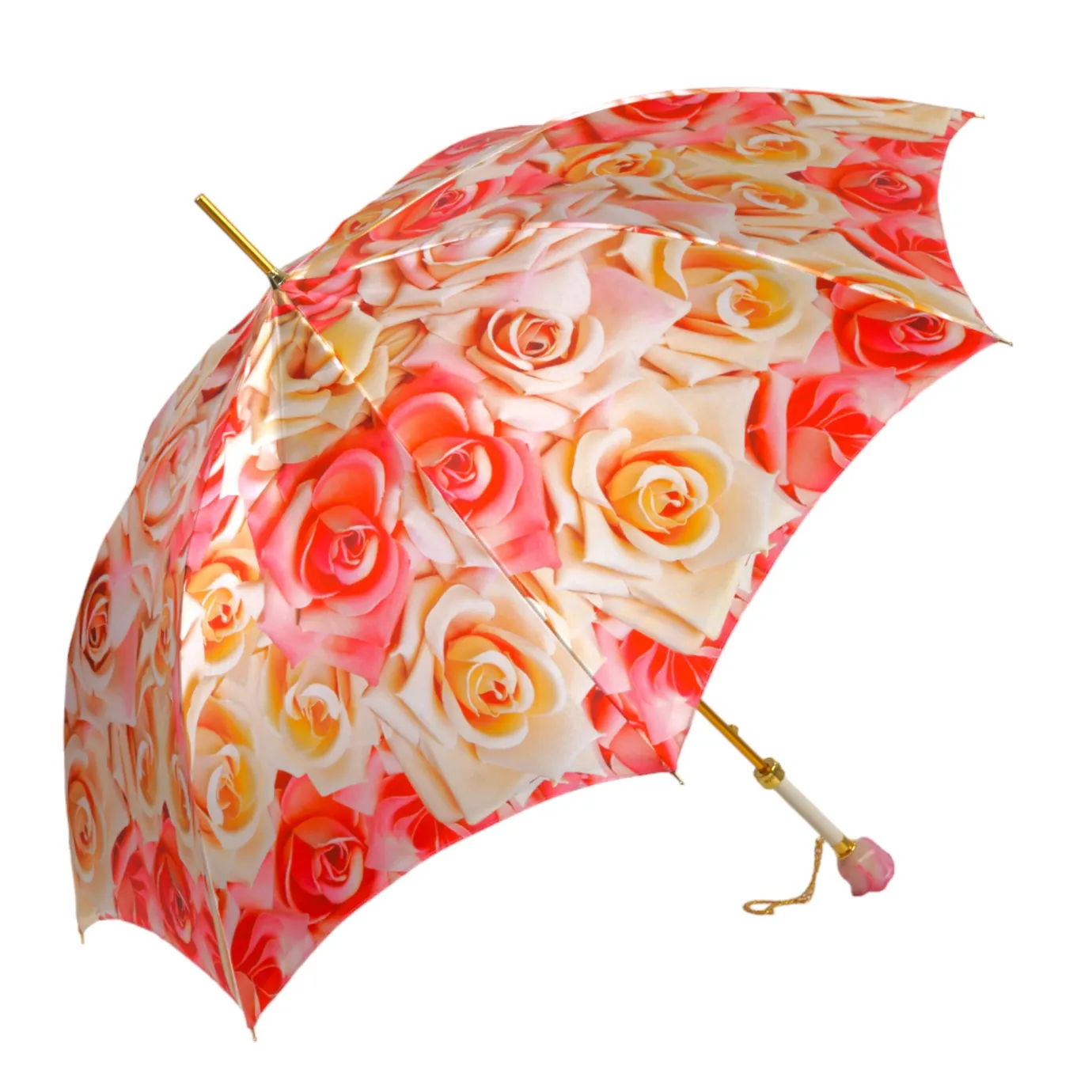Il Marchesato Premium Craft Umbrella with Beautiful Hand-Painted Rose Detail New