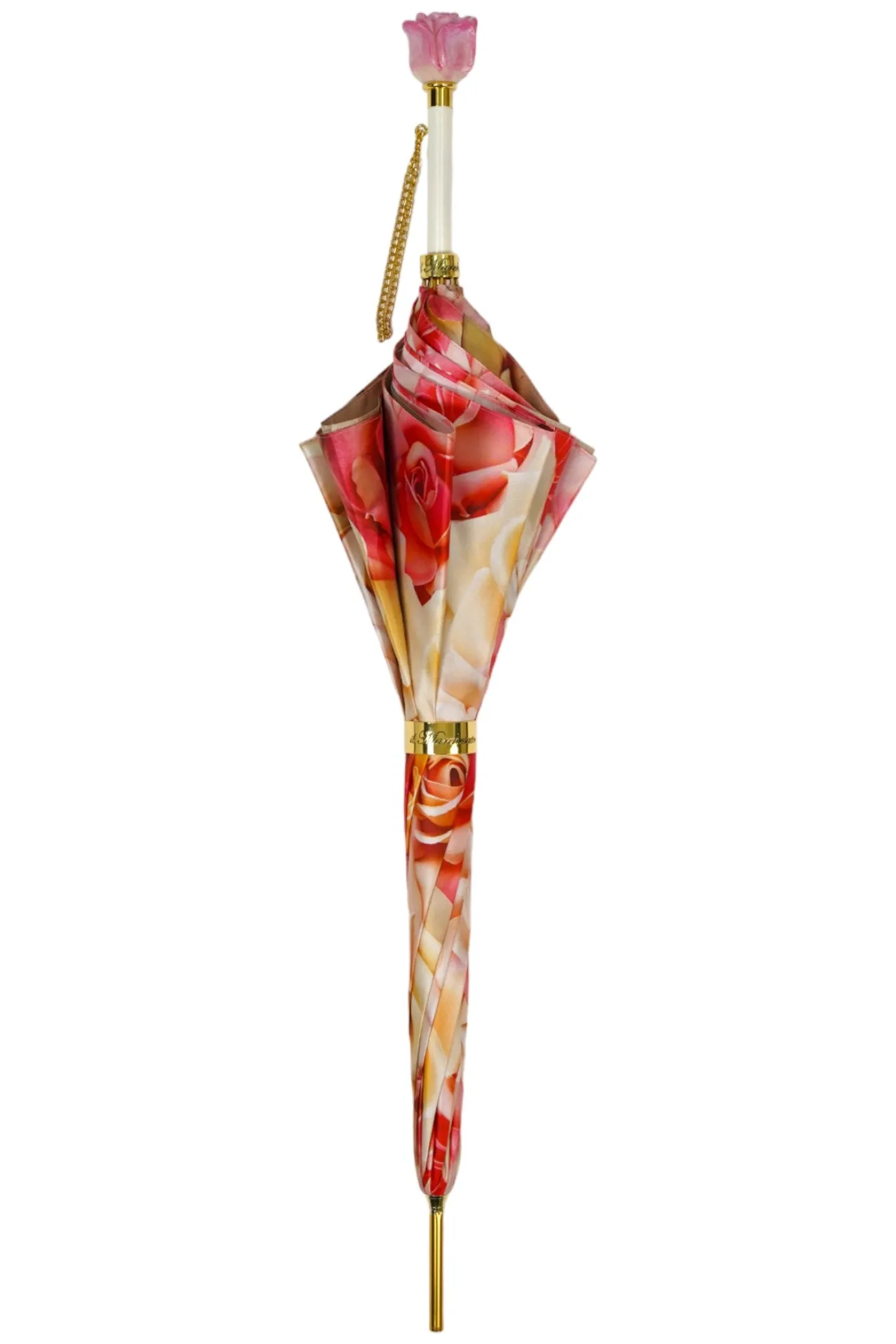 Il Marchesato Premium Craft Umbrella with Beautiful Hand-Painted Rose Detail New