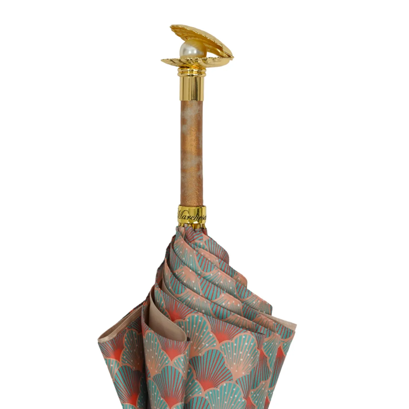 Il Marchesato Premium Craft Umbrella with Gold-Plated Metal Shell Sale