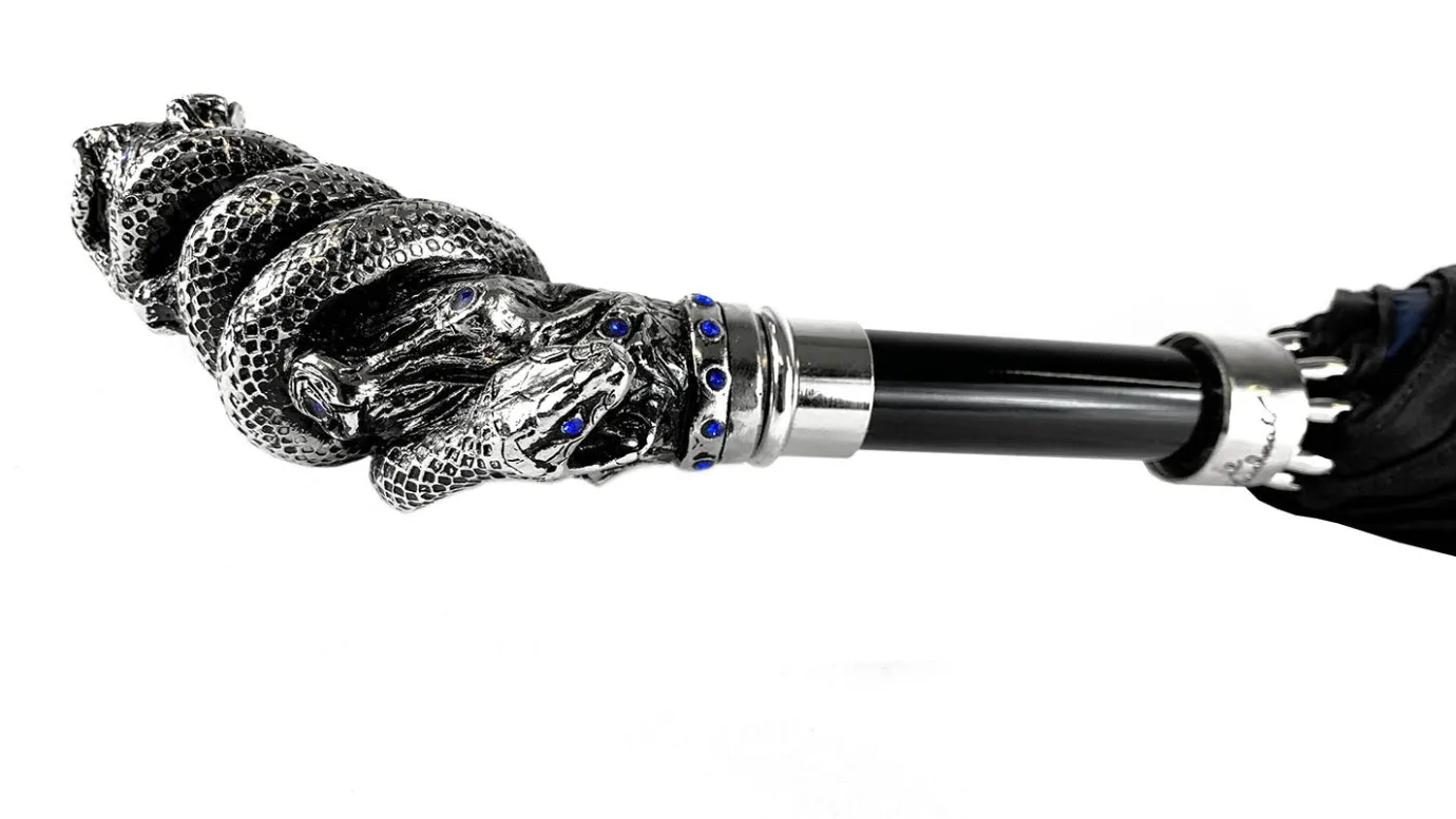 Il Marchesato Premium double canopy with Snake handle and crystals Fashion