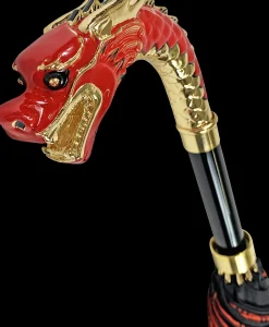 Il Marchesato Premium double canopy with Enameled Red Dragon New