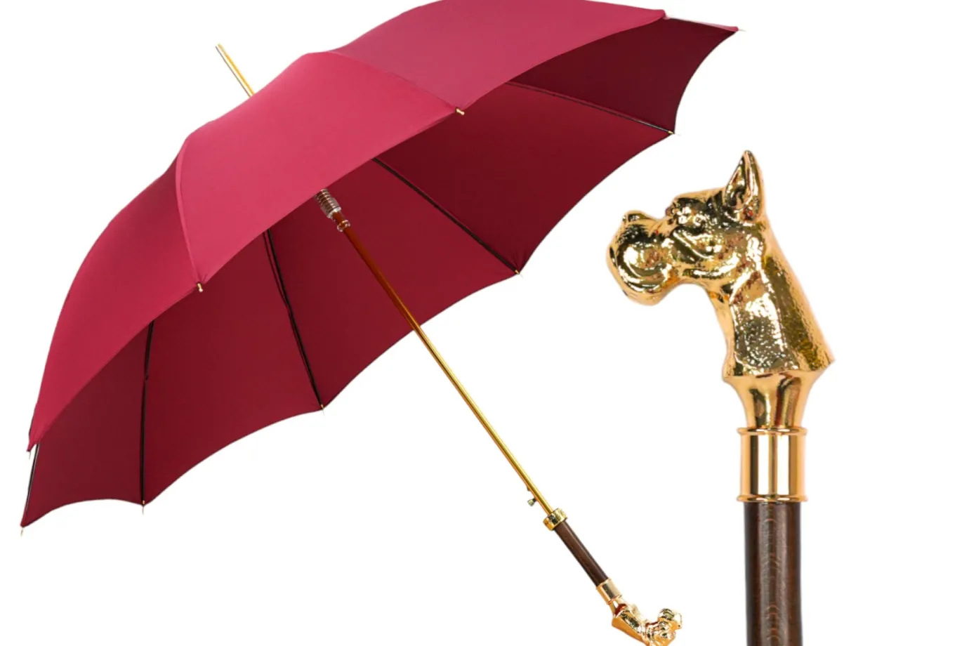 Il Marchesato Premium Men's Exclusive Luxury Umbrella with 24K dog handle Online