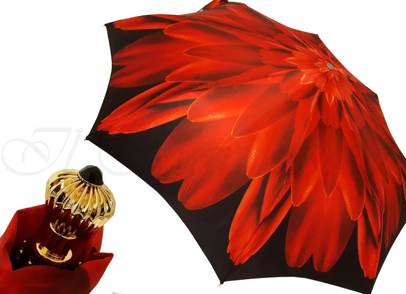 Il Marchesato Red Dahlia - Luxury Ladies Umbrella Discount