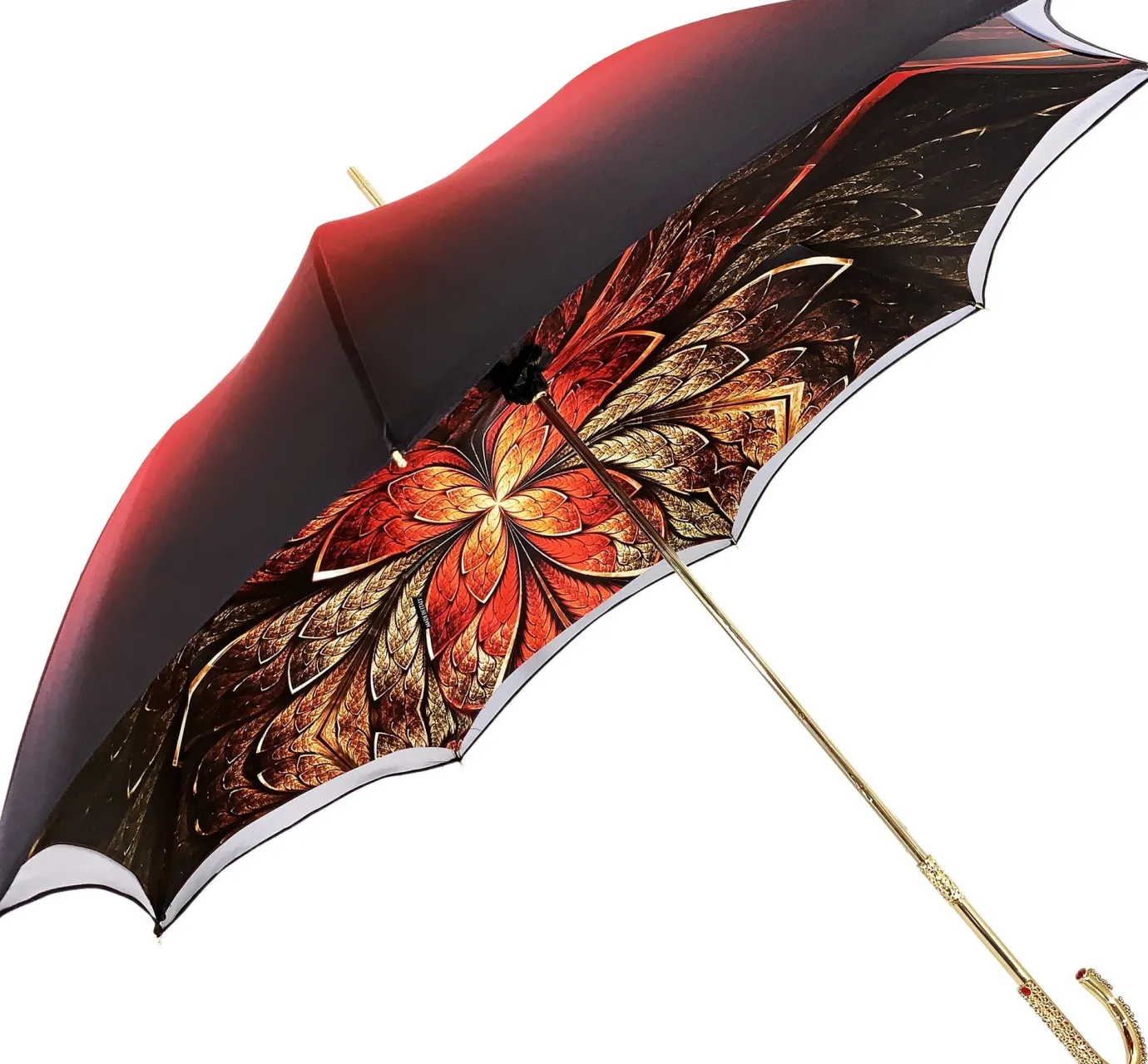 Il Marchesato Red Double Canopy Luxury Ladies Umbrella Hot