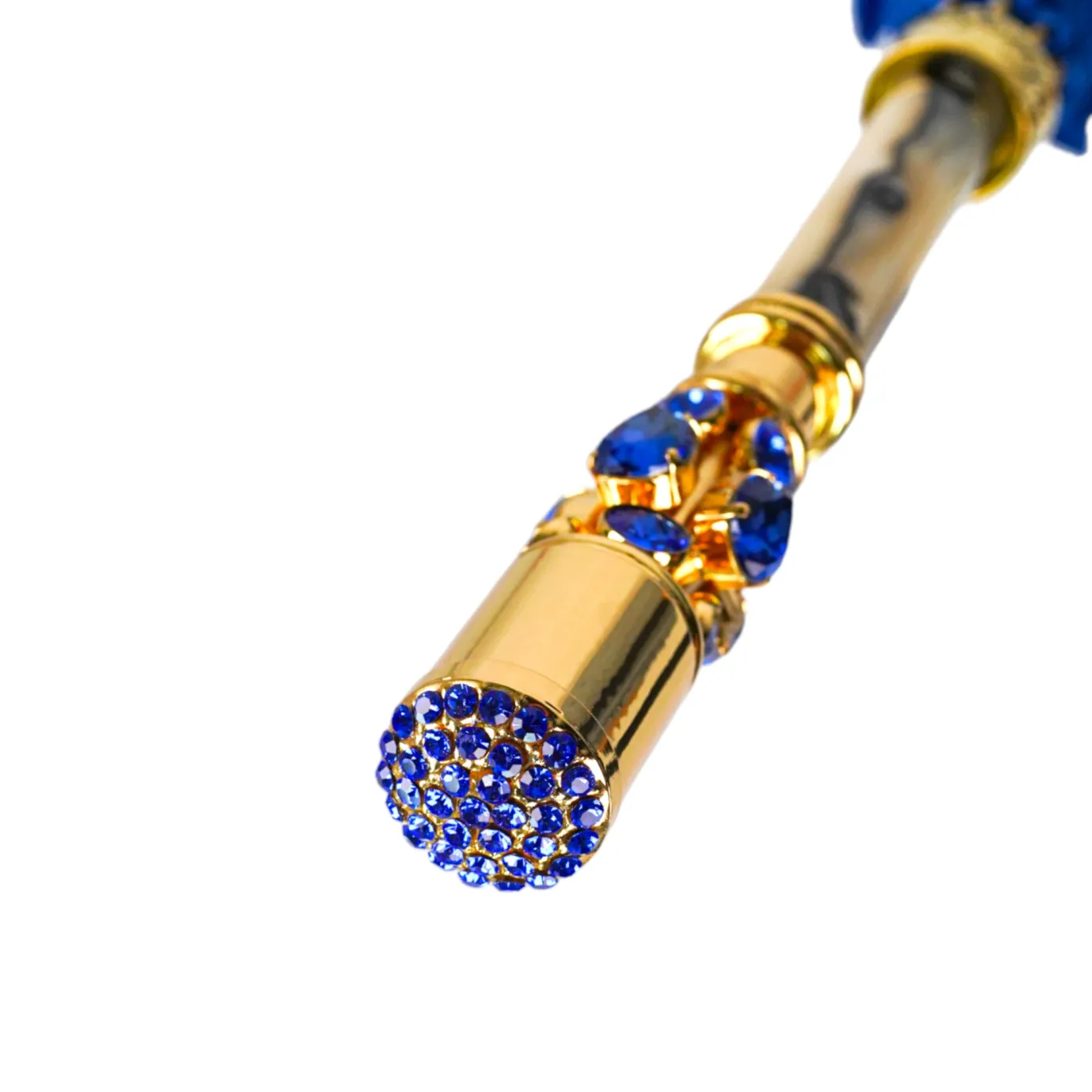 Il Marchesato Sapphire Splendor: Handcrafted Electric Blue Umbrella with Crystal Han Fashion