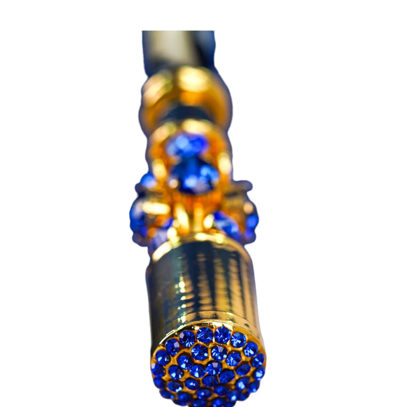 Il Marchesato Sapphire Splendor: Handcrafted Electric Blue Umbrella with Crystal Han Fashion