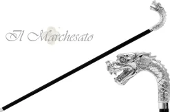 Il Marchesato Silver Plated Dragon Cane Clearance