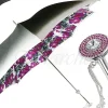 Il Marchesato Silvered Umbrella with Anemones and Fuchsia Crystals Sale