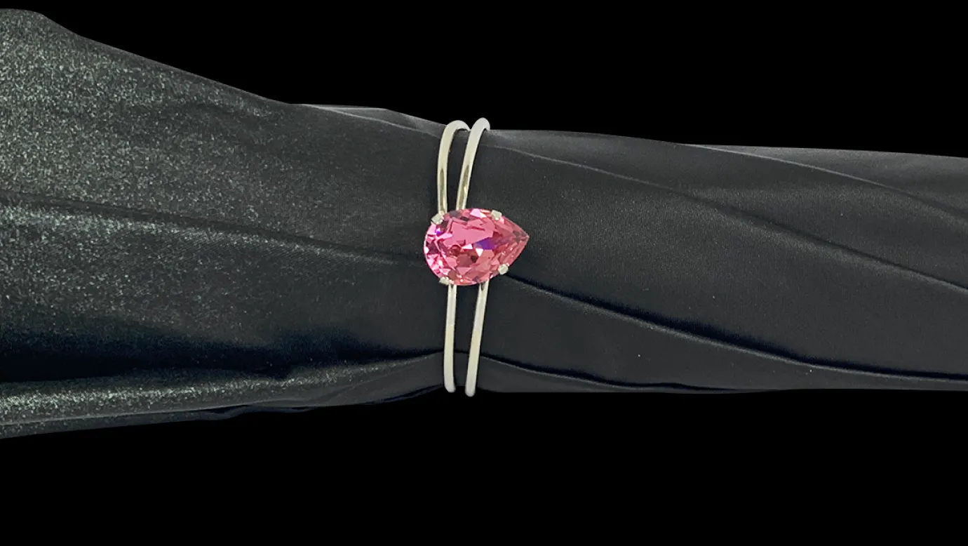 Il Marchesato Silvered Umbrella with Anemones and Fuchsia Crystals Sale
