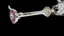Il Marchesato Silvered Umbrella with Anemones and Fuchsia Crystals Sale