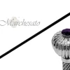 Il Marchesato Silverplated "flower" walking stick with crystals Outlet
