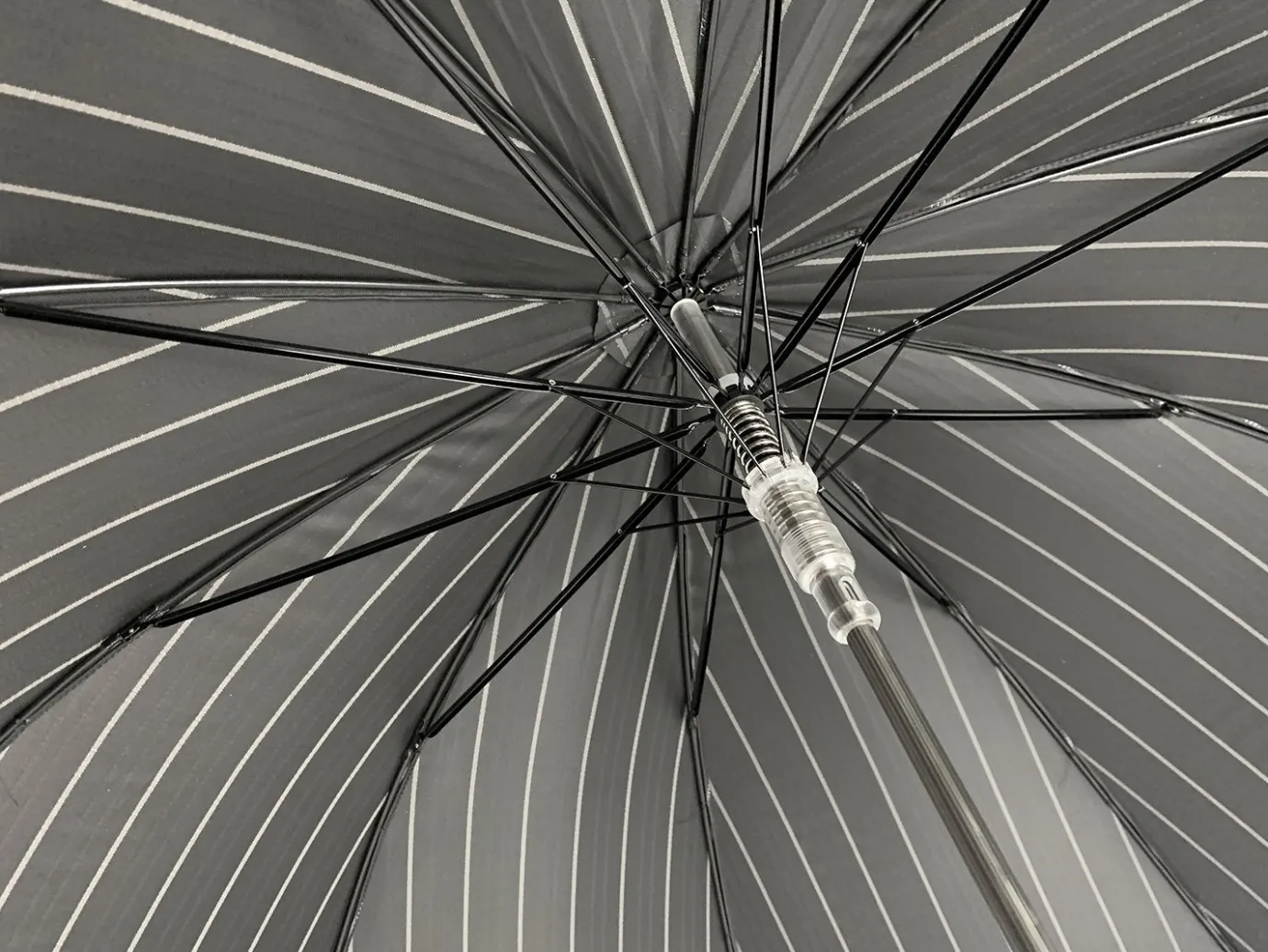 Il Marchesato Smoke Gray with white stripes Umbrella Clearance