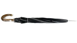 Il Marchesato Smoke Gray with white stripes Umbrella Clearance