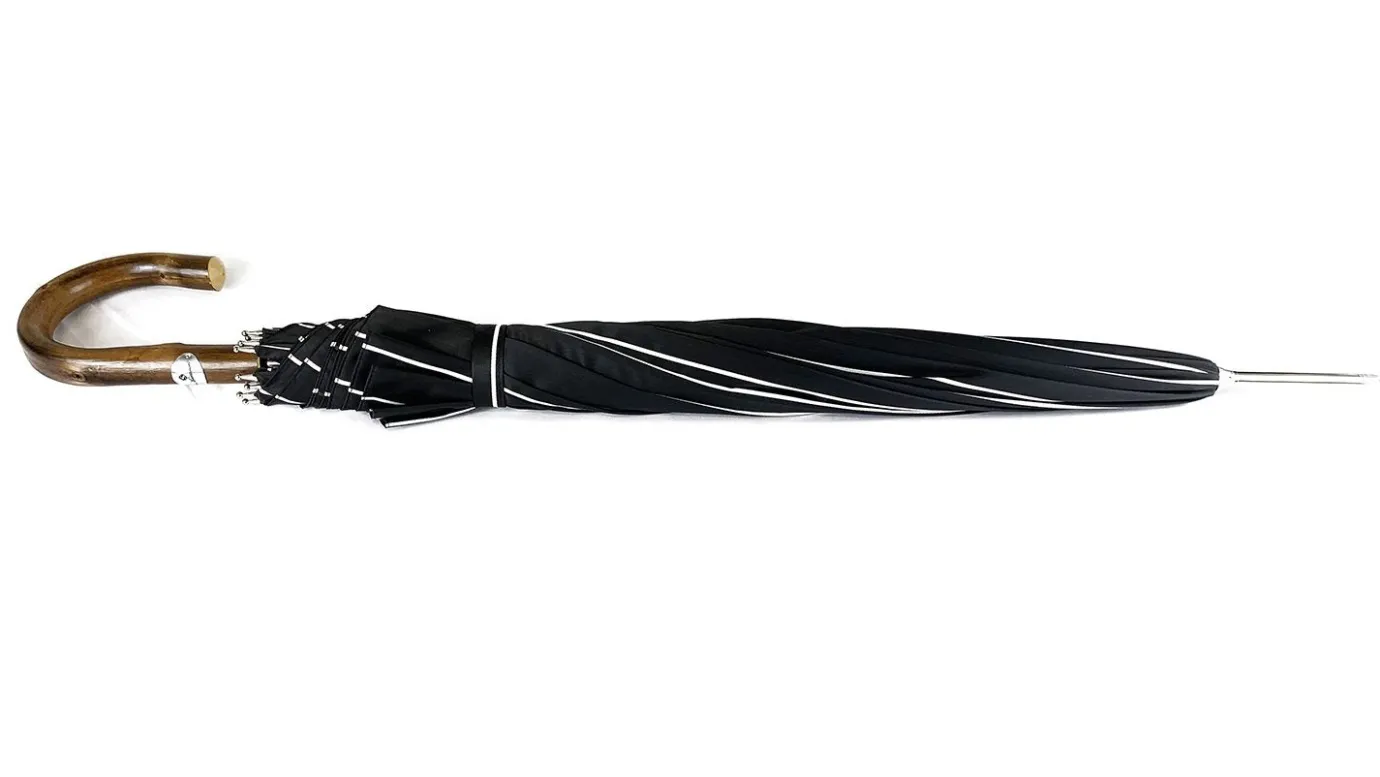 Il Marchesato Smoke Gray with white stripes Umbrella Clearance