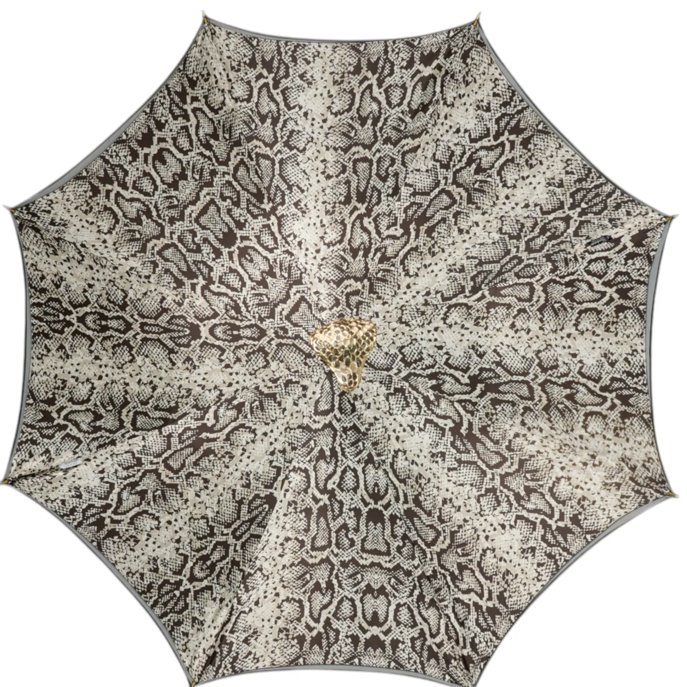 Il Marchesato Snake Charmer: Umbrella with Cobra Handle in Gold Fashion