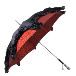 Il Marchesato Special Edition Umbrella Featuring Black Ruffles and Silver-Plated Acc Online