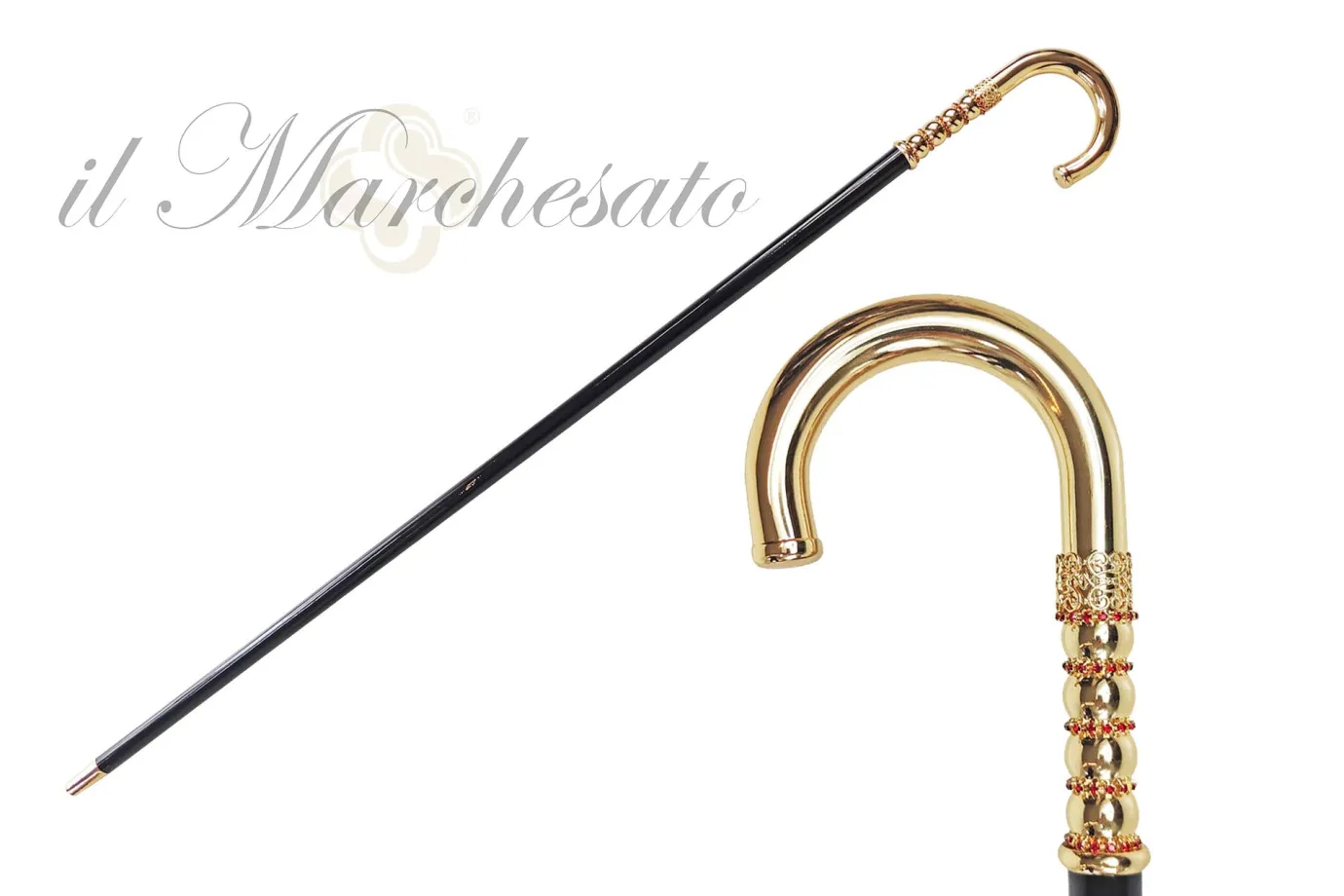 Il Marchesato Special Walking stick with crook handle New