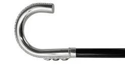 Il Marchesato Sturdy Walking cane With Red Crystal Discount