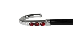 Il Marchesato Sturdy Walking cane With Red Crystal Discount