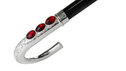 Il Marchesato Sturdy Walking cane With Red Crystal Discount
