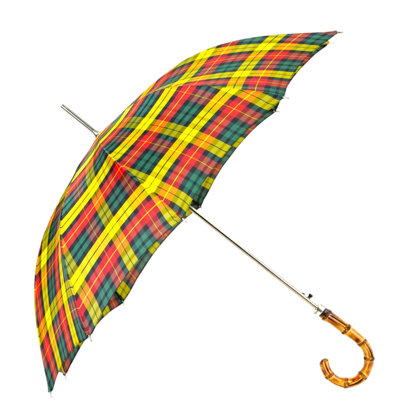 Il Marchesato Stylish Tartan Bamboo Umbrella Fashion