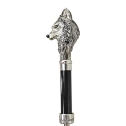 Il Marchesato Stylish umbrell - Silverplated 925 Wolf with fur design Hot