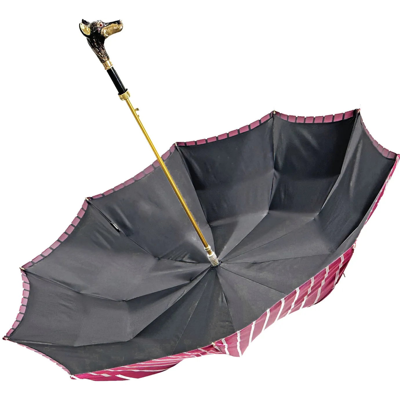 Il Marchesato Stylish umbrella - Goldplated 24K Dobermann handle Clearance