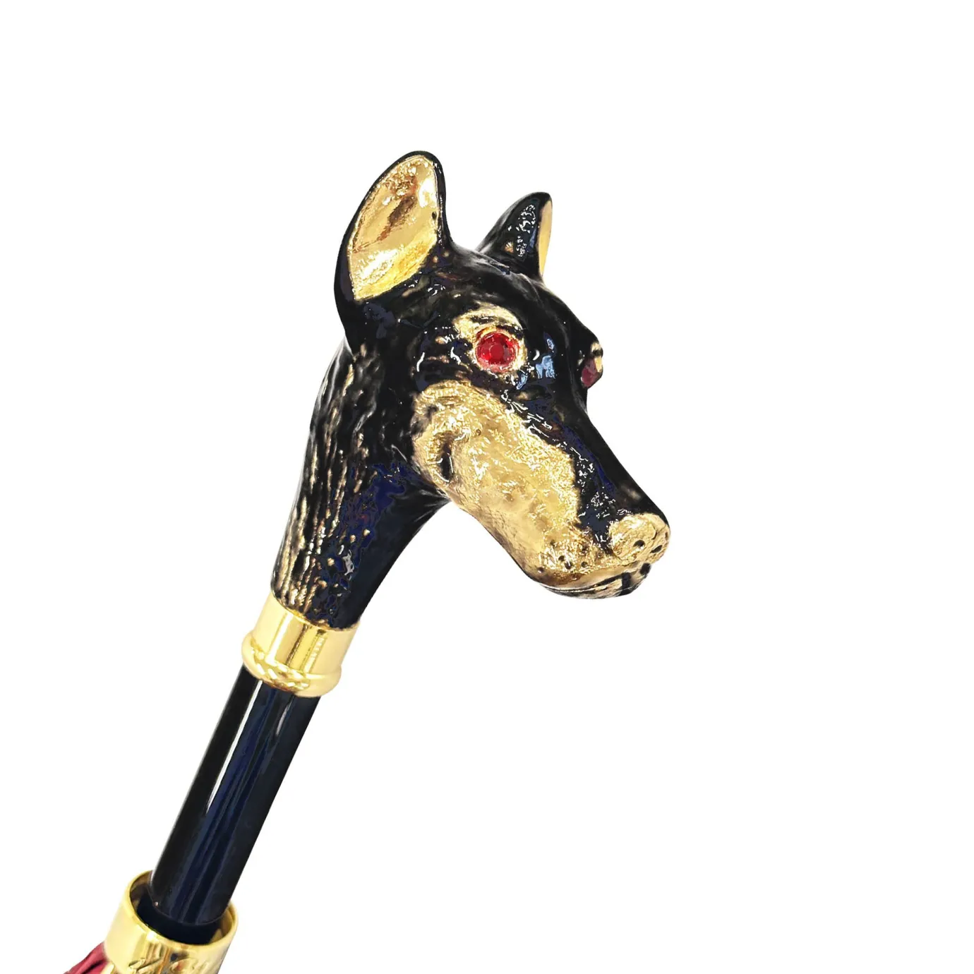 Il Marchesato Stylish umbrella - Goldplated 24K Dobermann handle Clearance