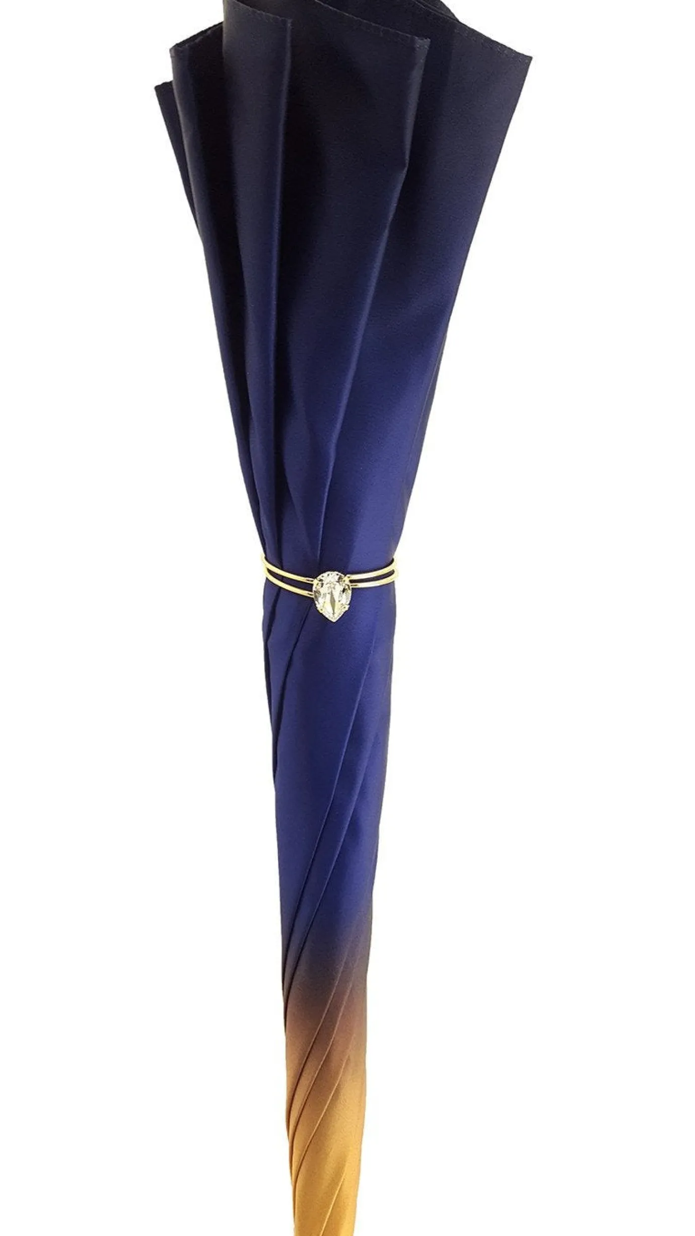 Il Marchesato Superb Double Canopy Umbrella Finished in a Luxurious Blue Satin Polye Clearance