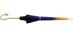 Il Marchesato Superb Double Canopy Umbrella Finished in a Luxurious Blue Satin Polye Clearance