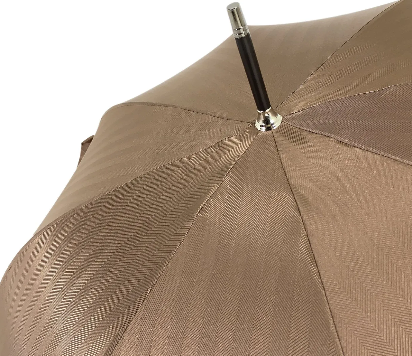 Il Marchesato Tobacco Handmade Men's Umbrella - Striped Red And Cream New