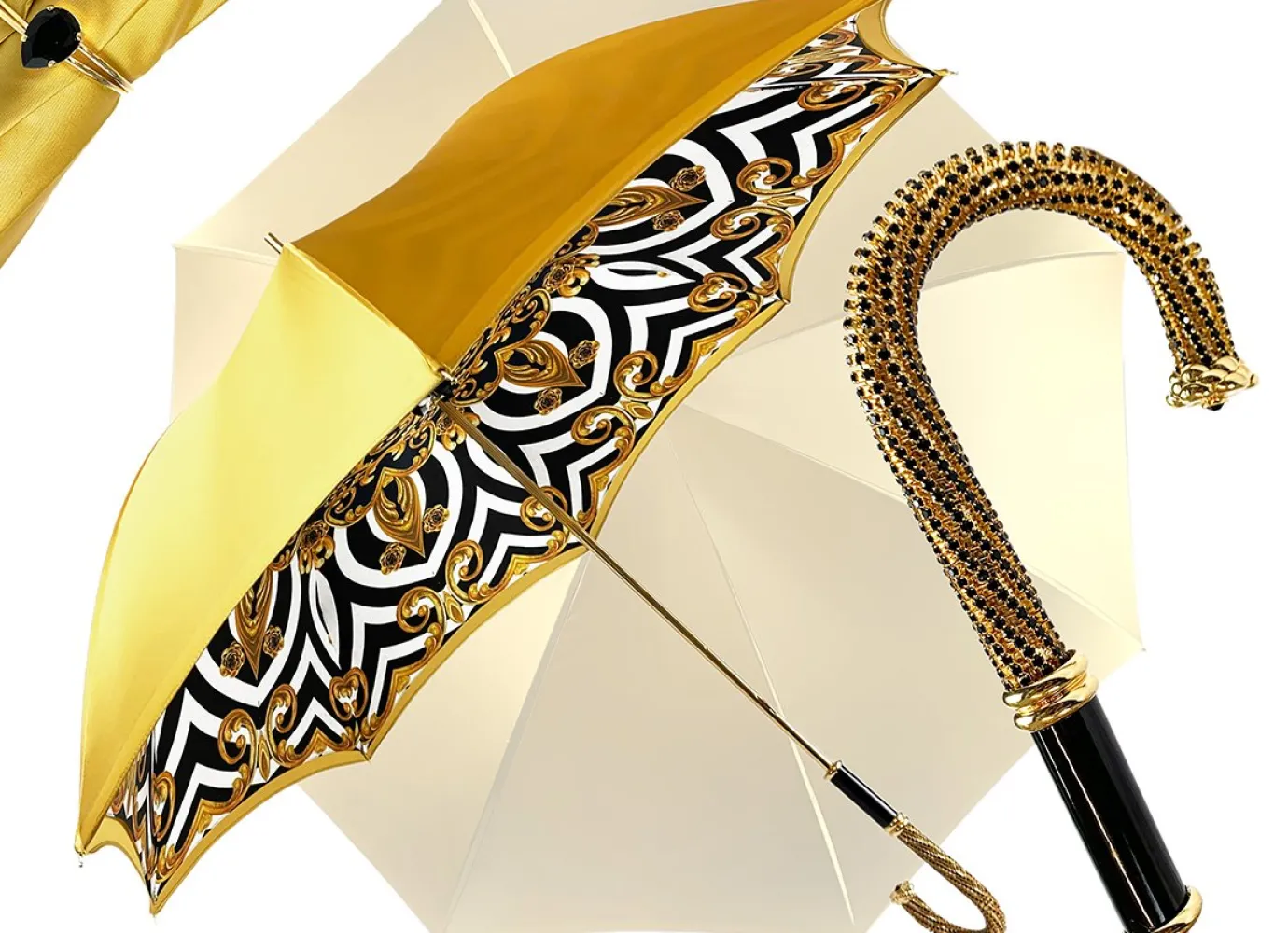 Il Marchesato Umbrella In Fantastic Double Yellow Gold Cloth Discount