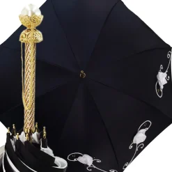 Il Marchesato Umbrella With Double Cloth And Embroidered Flowers Fashionable Umbrella Best