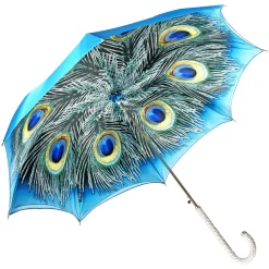 Il Marchesato Umbrella with fantastic turquoise peacock thousands of crystals Online