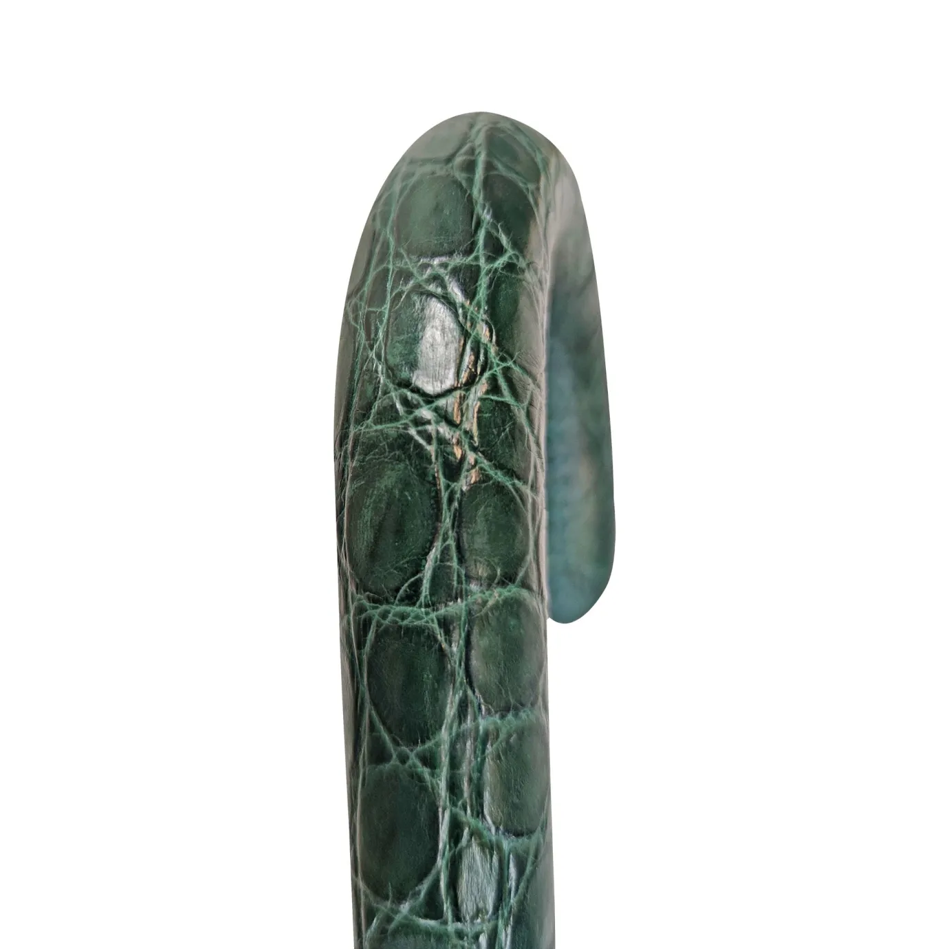 Il Marchesato Umbrella with green Caiman Crocodile leather handle Online