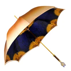 Il Marchesato Umbrella with Hand-Painted Golden Wolf Discount