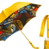 Il Marchesato Umbrella with Painted Canvas Style Fabric - Leather handle Best