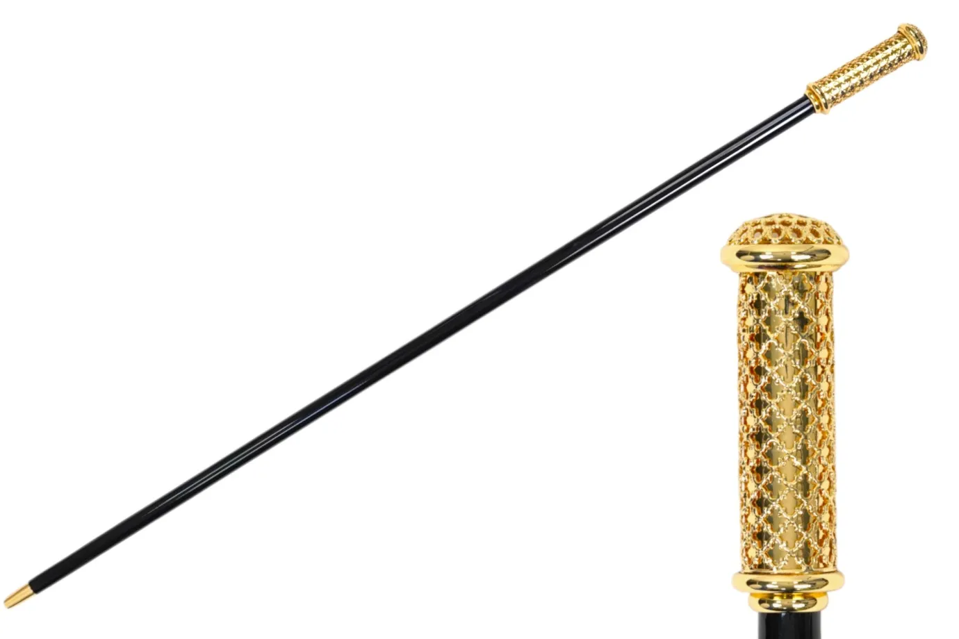 Il Marchesato Walking Cane - Elegant Gold Filigree Handle Outlet
