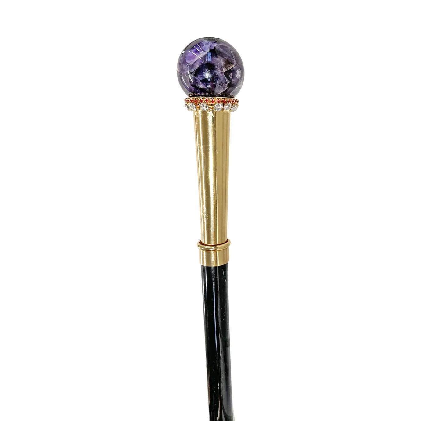 Il Marchesato Walking stick - Exquisite Sphere With Minerals Crystals - Natural Amet Best