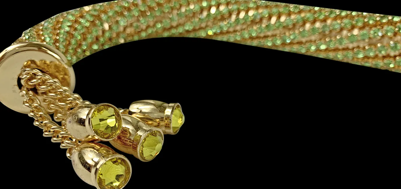 Il Marchesato Walking stick Encrusted with hundreds Erinite Crystals Discount