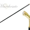 Il Marchesato Walking stick for man - Sturdy gold plated 24K brass handle Online