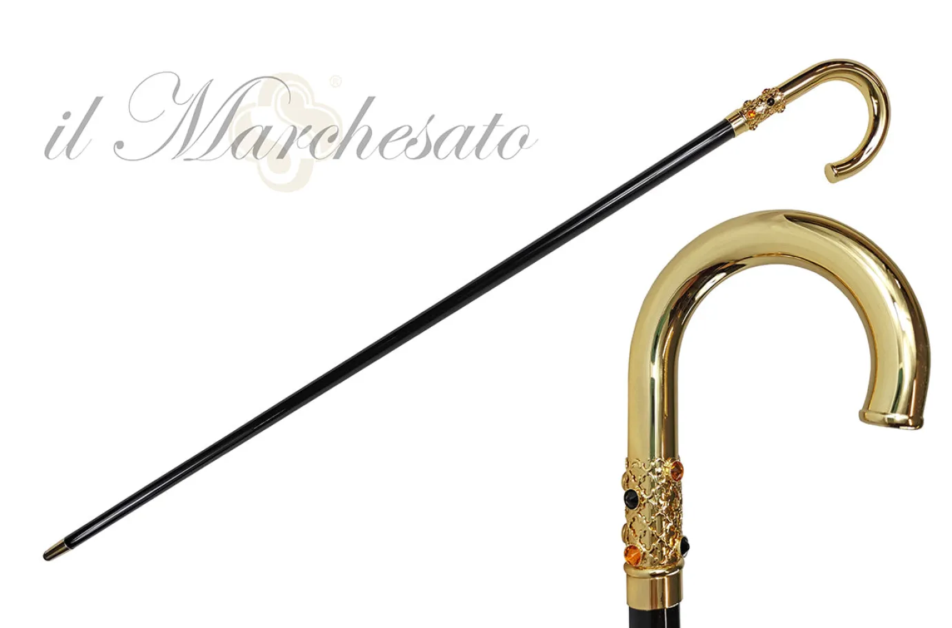 Il Marchesato Walking stick for Man with Crystals Hot