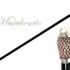 Il Marchesato Walking Stick With Pearl and Fuchsia Color rhinestones Online