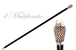Il Marchesato Walking Stick With Pearl and Fuchsia Color rhinestones Online